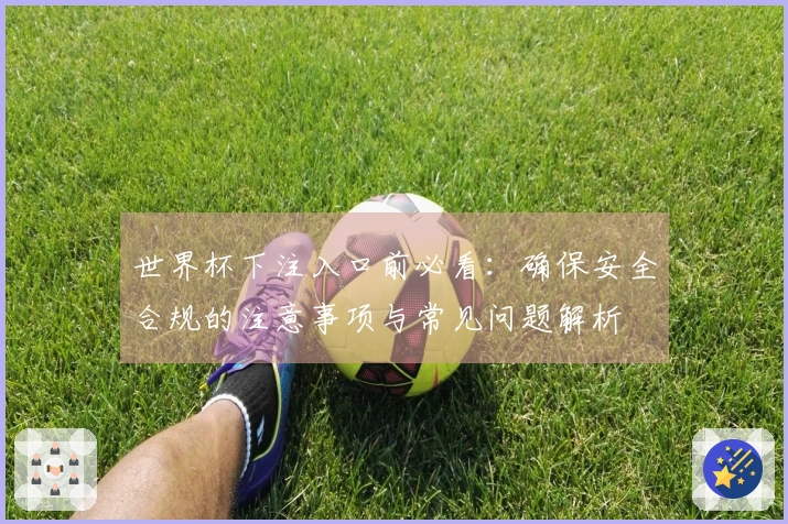 世界杯下注入口前必看:确保安全合规的注意事项与常见问题解析