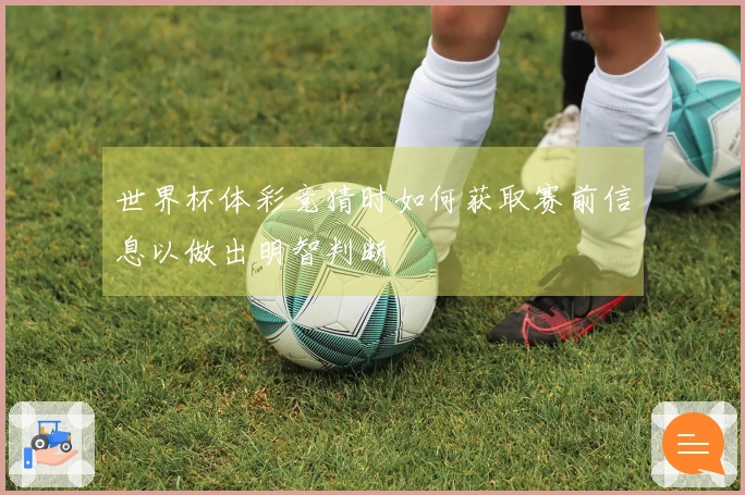 世界杯体彩竞猜时如何获取赛前信息以做出明智判断